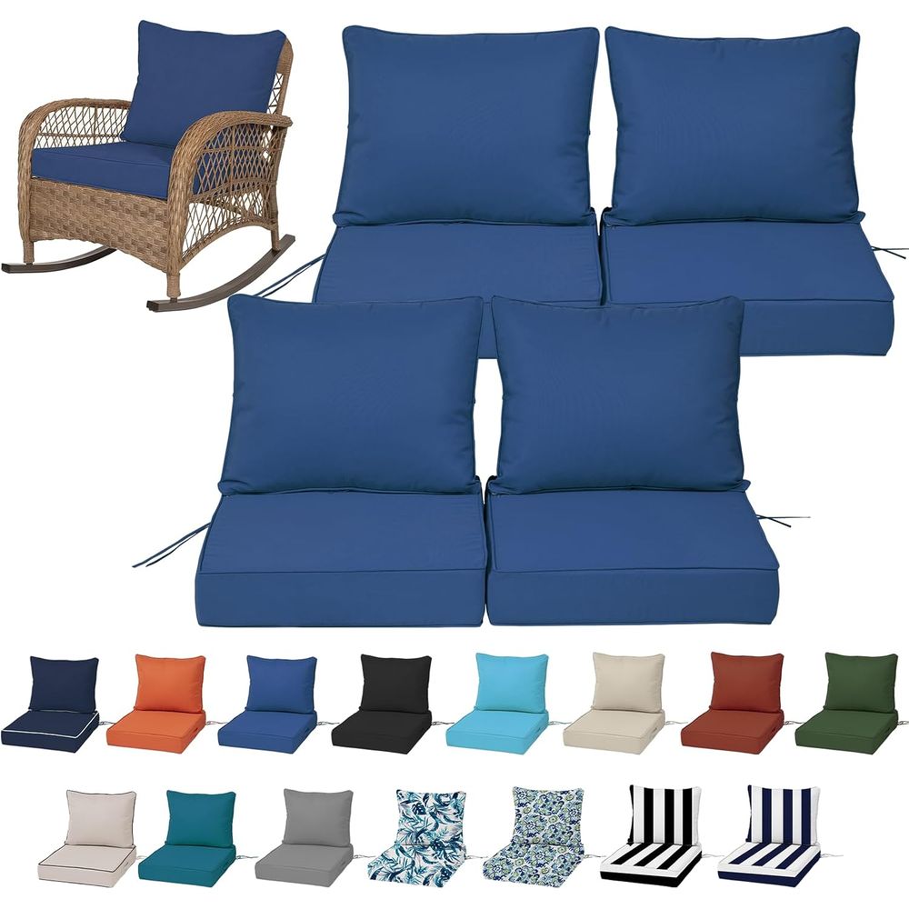 Outdoor Furniture Replacement Fabric - 24x24 Outdoor Diepe Zitkussens Set van