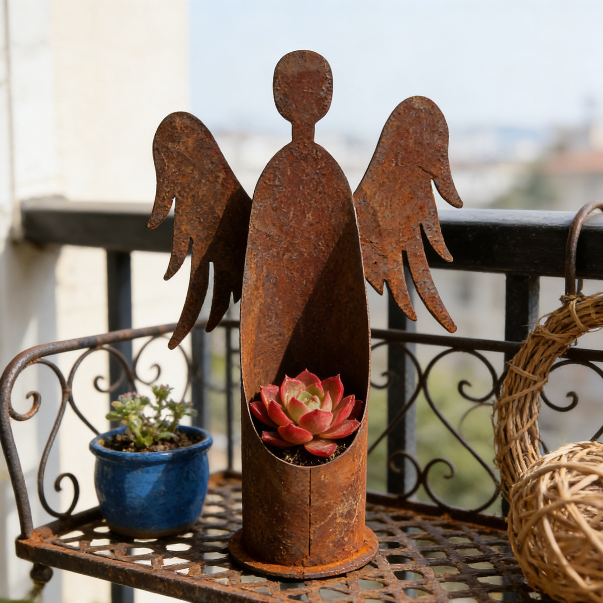 Outdoor Furniture Iron - 1-delige ijzeren tuinbeeld, vintage metalen tuinbeeld