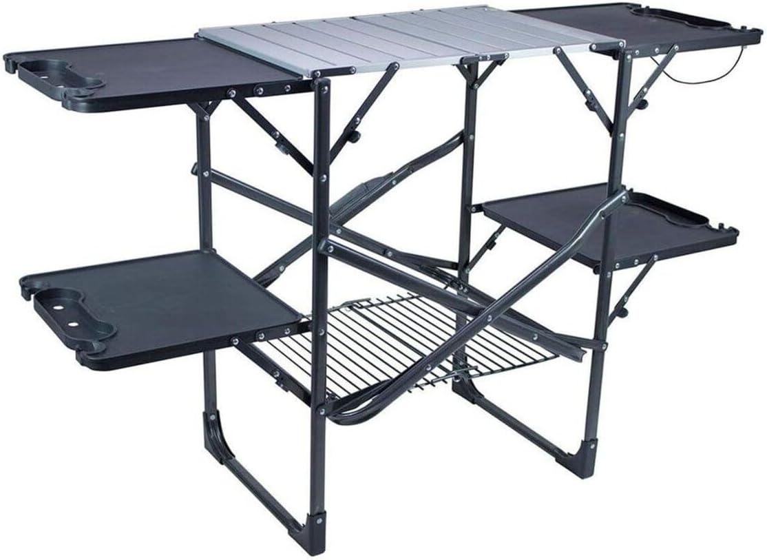 Folding Picnic Table - Slanke opvouwbare draagbare campingkeukentafel met hittebestendige