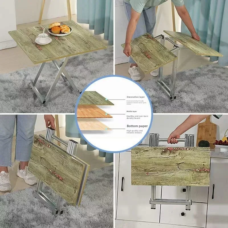 Outdoor Furniture Kitchener - Vouwbare vierkante eettafel, minimalistisch, draagbaar, voor
