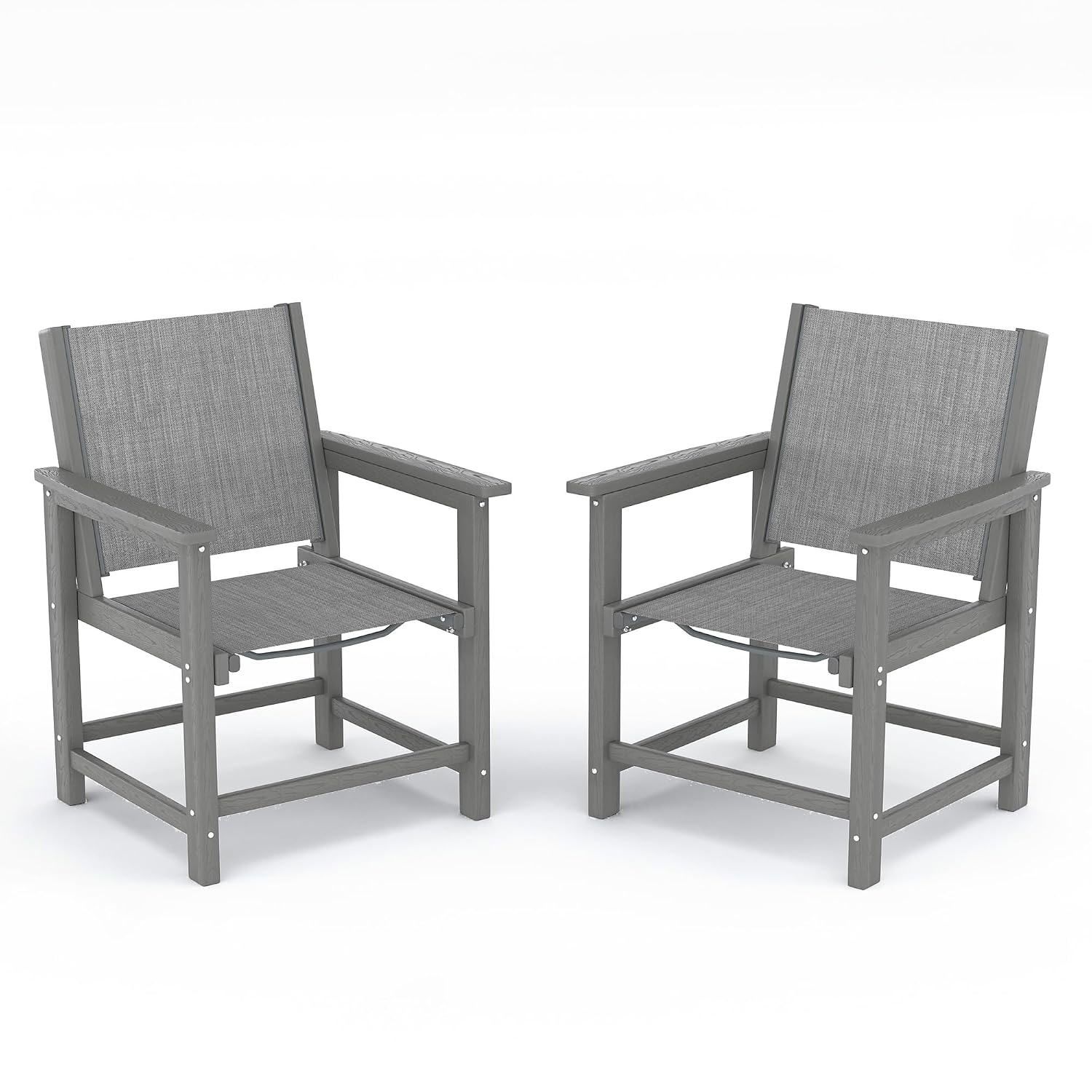 Outdoor Furniture Hdpe - HDPE Buiten Eettafelstoel 2-Pack Weerbestendig Brede