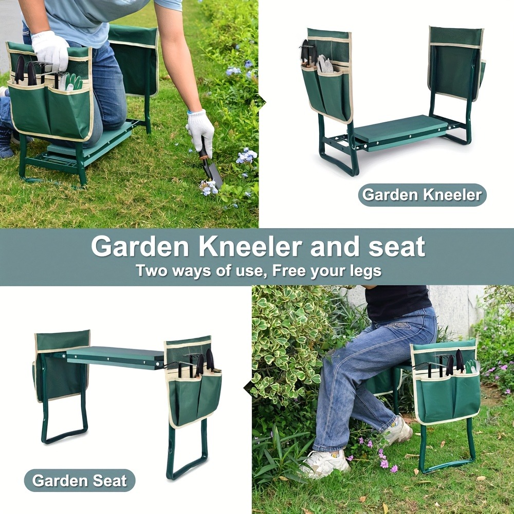 Outdoor Furniture Iron - Roestvrij, versterkt ijzeren tuinknielbankje, vierkant handgemaakt
