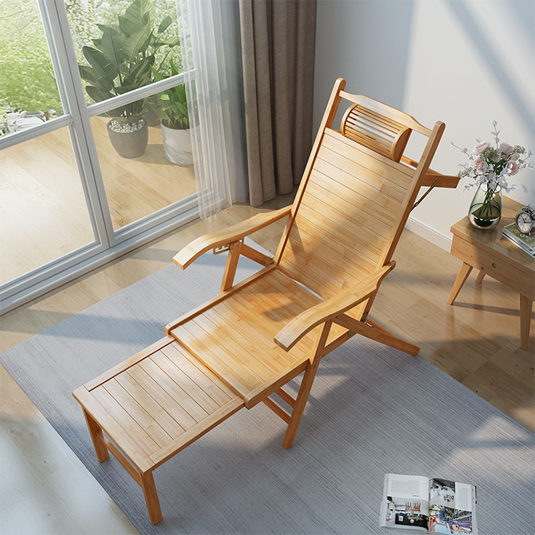 Outdoor Furniture Lounge - Lichtgewicht modern design bamboe opvouwbare loungestoel