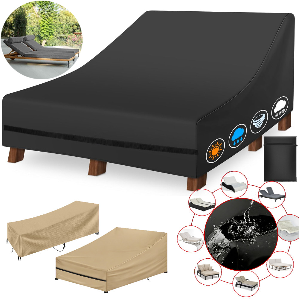 Outdoor Furniture Lounge - Waterdichte dubbele/enkele brede patio chaise lounge