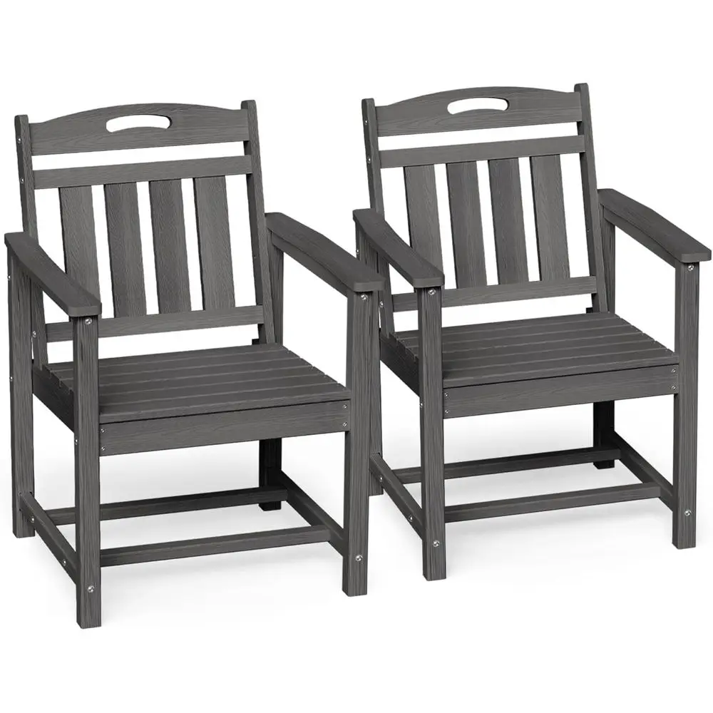 Outdoor Furniture Hdpe - All-Weather HDPE terrasstoelen, set van 2,