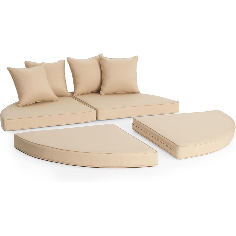 Outdoor Furniture Replacement Fabric - 66 inch buitenpatio bed ronde ligbedvervangingskussens,