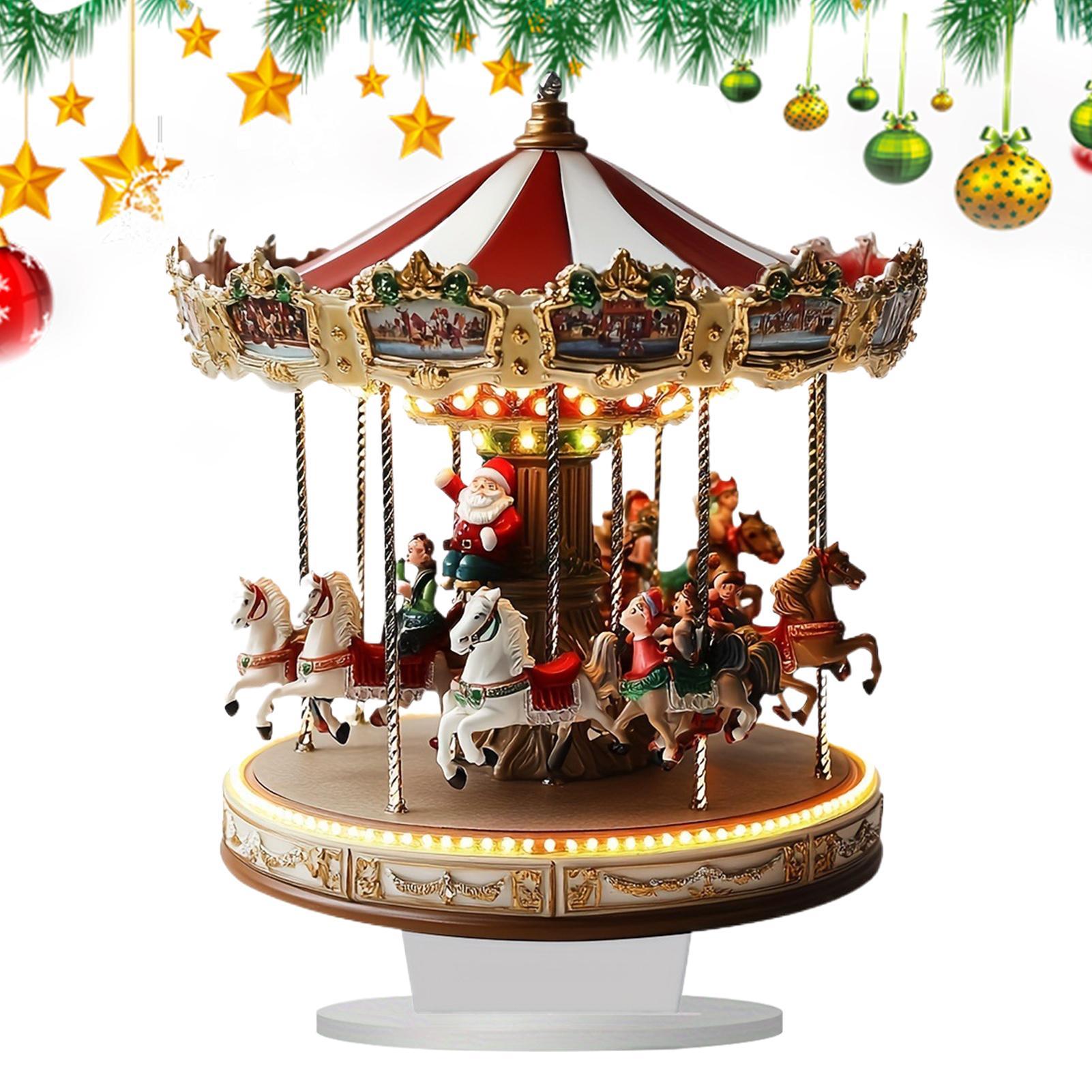 Outdoor Furniture Vintage - Kersttafel Decor Carrousel Vorm 2D Acryl