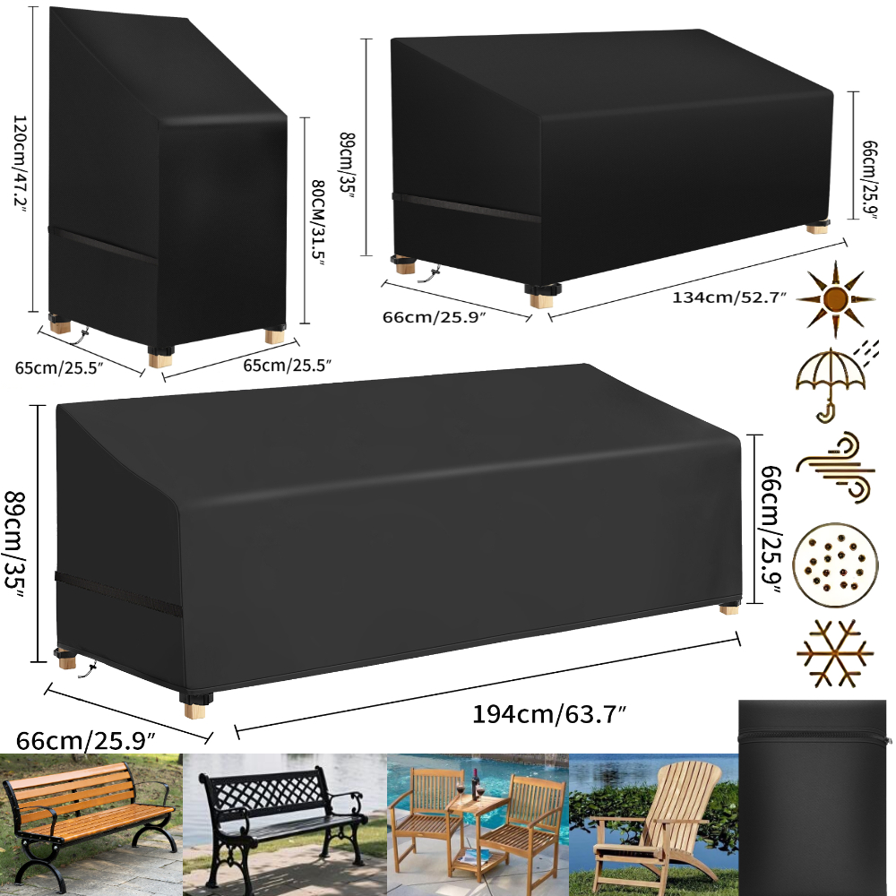 Outdoor Furniture Lounge - Waterdichte tuinstoelstofhoezen voor tuinmeubelen, beschermen buitenbanken