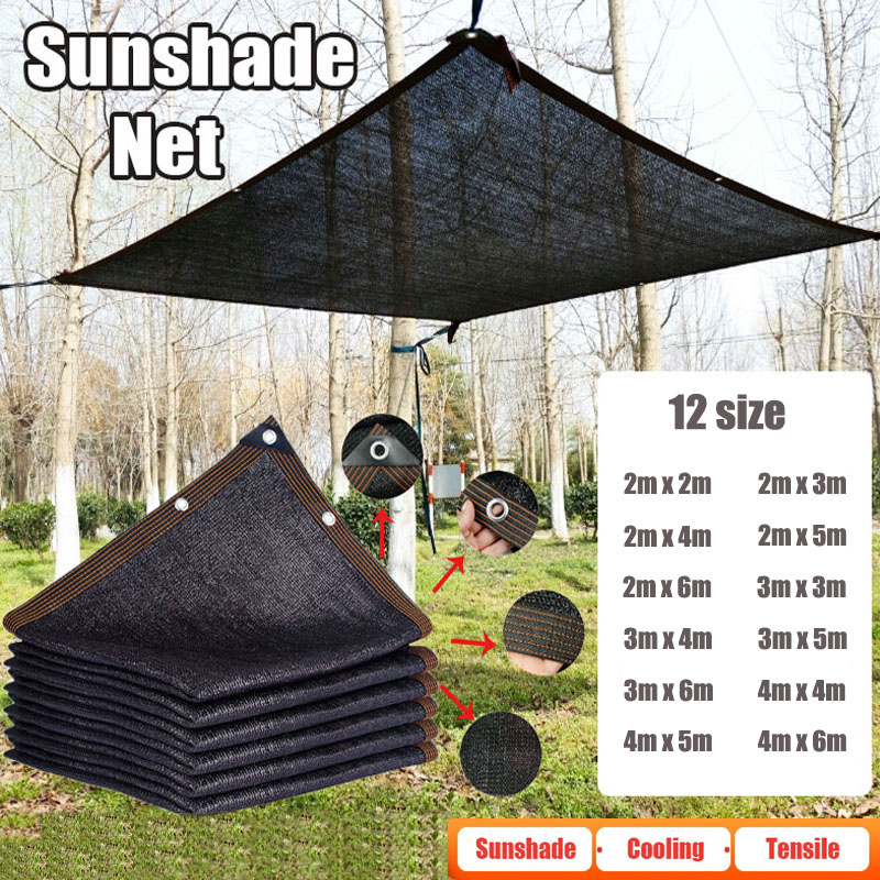 Outdoor Furniture Hdpe - 12PIN Zwart Zonnescherm Netto Shading 70