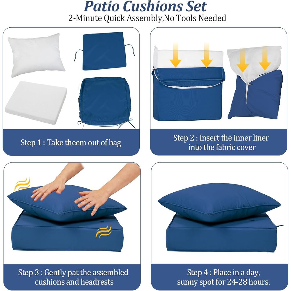 24x24 Outdoor Diepe Zitkussens - Outdoor Furniture Replacement Fabric recensie en prijs