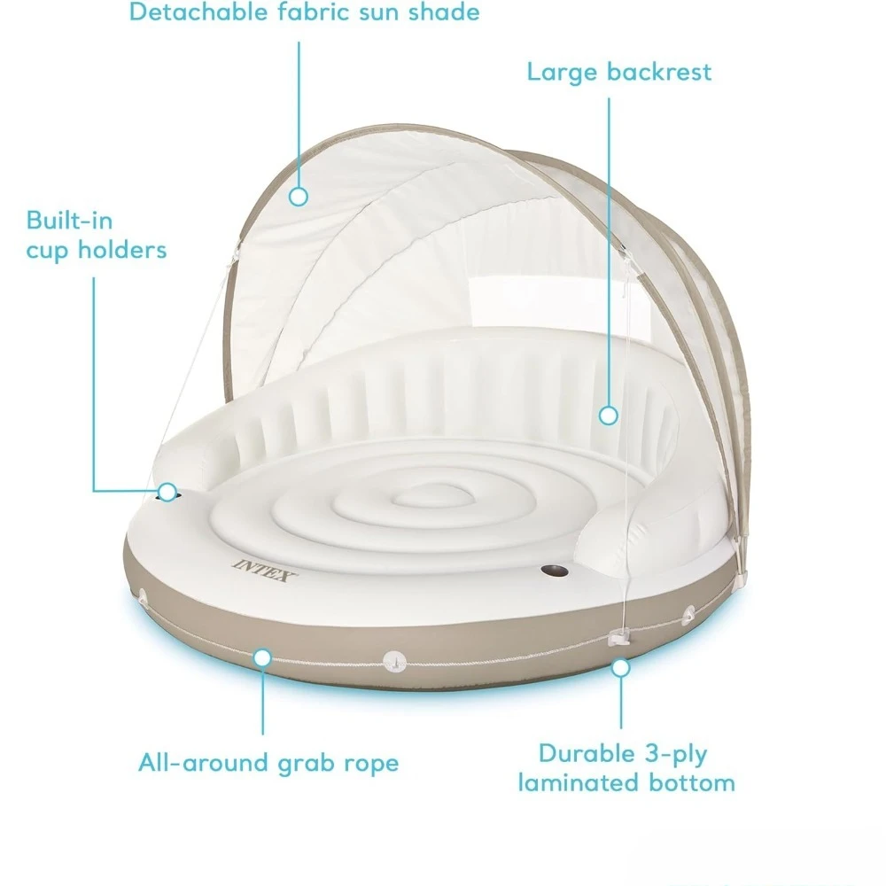 Canopy Island opblaasbare zwem - Outdoor Furniture Lounge recensie en prijs
