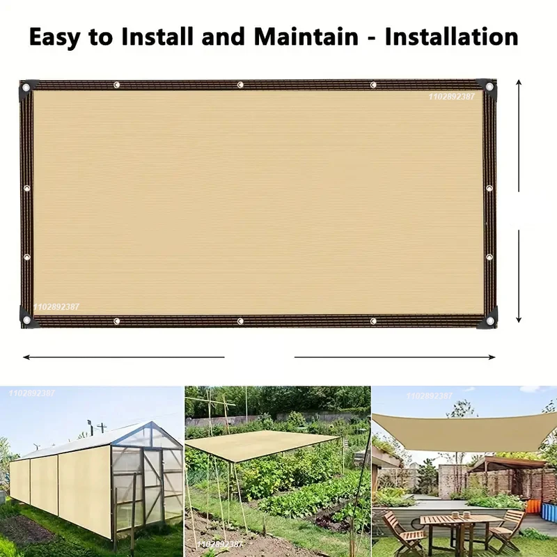 4x5m Beige schaduwnet, UV-besc - Outdoor Furniture Hdpe recensie en prijs