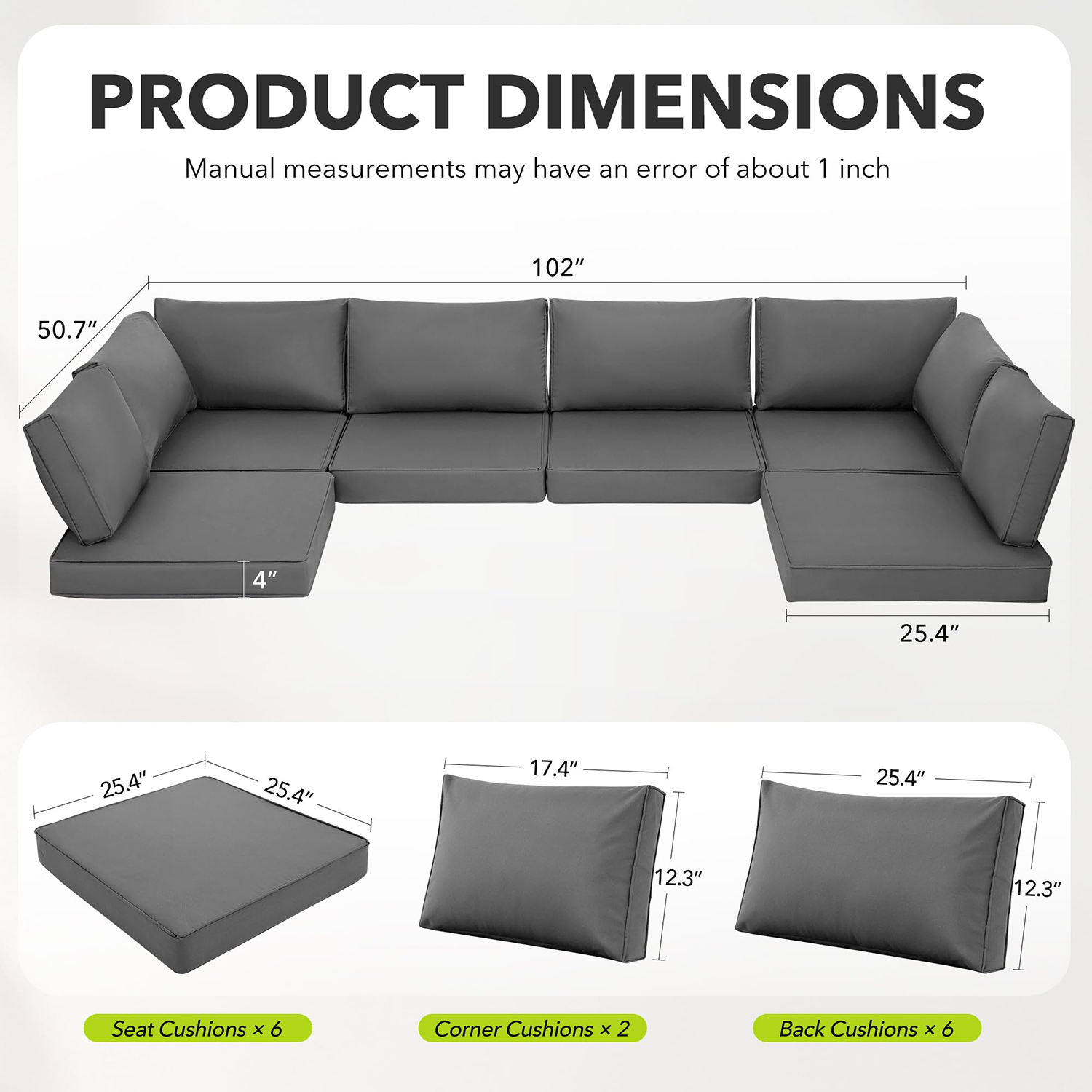 14-delige set buitenkussens vo - Outdoor Furniture Replacement Fabric recensie en prijs