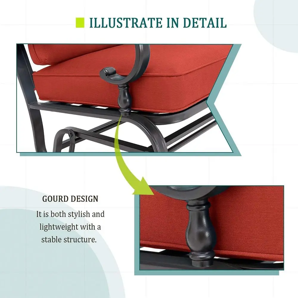4-delige rode smeedijzeren tui - Outdoor Furniture Iron recensie en prijs