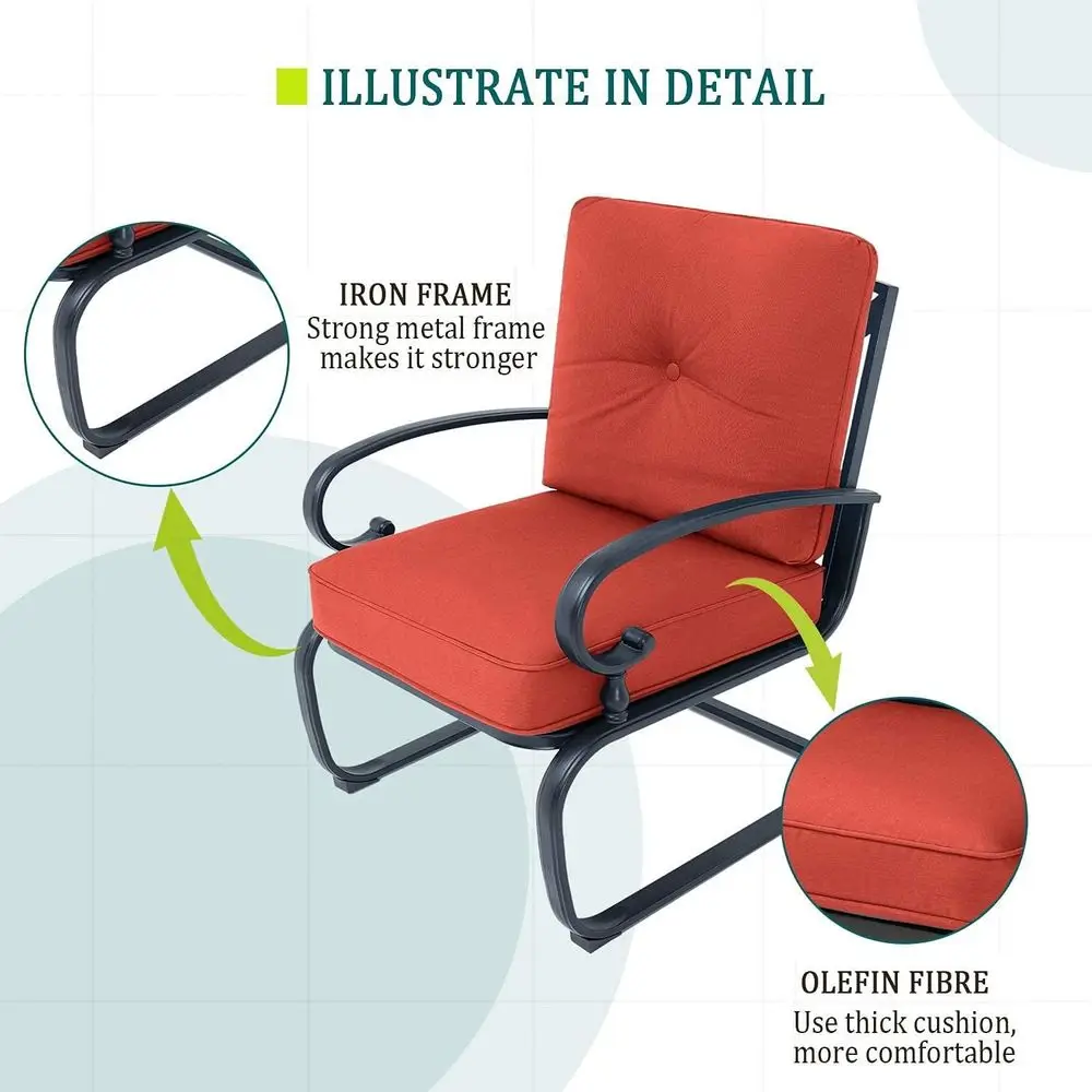 4-delige rode smeedijzeren tui - Outdoor Furniture Iron recensie en prijs