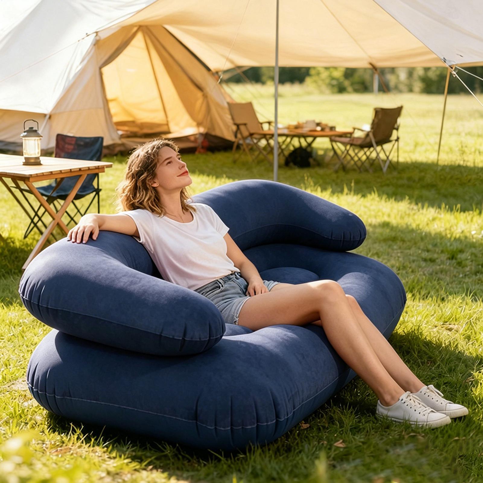 Dubbele opblaasbare luchtbank, - Outdoor Furniture Lounge recensie en prijs