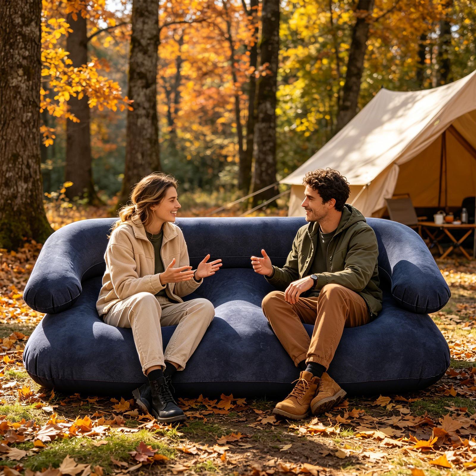 Dubbele opblaasbare luchtbank, - Outdoor Furniture Lounge recensie en prijs