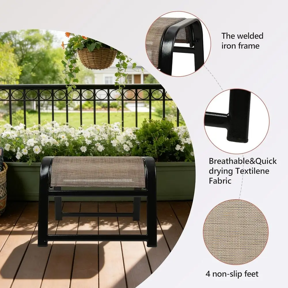 Patio Ottoman Set, 2-delige ij - Outdoor Furniture Iron recensie en prijs