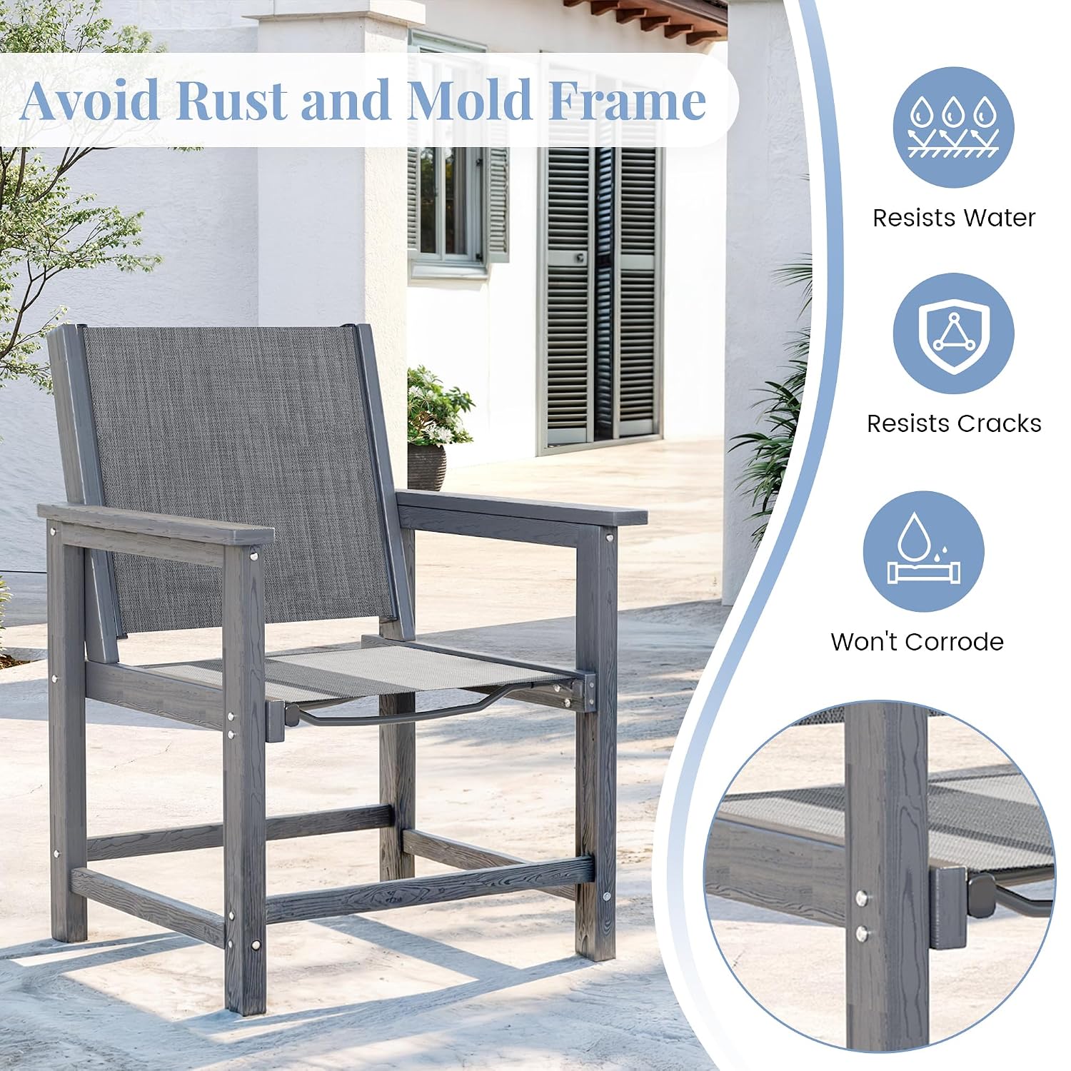 HDPE Buiten Eettafelstoel 2-Pa - Outdoor Furniture Hdpe recensie en prijs