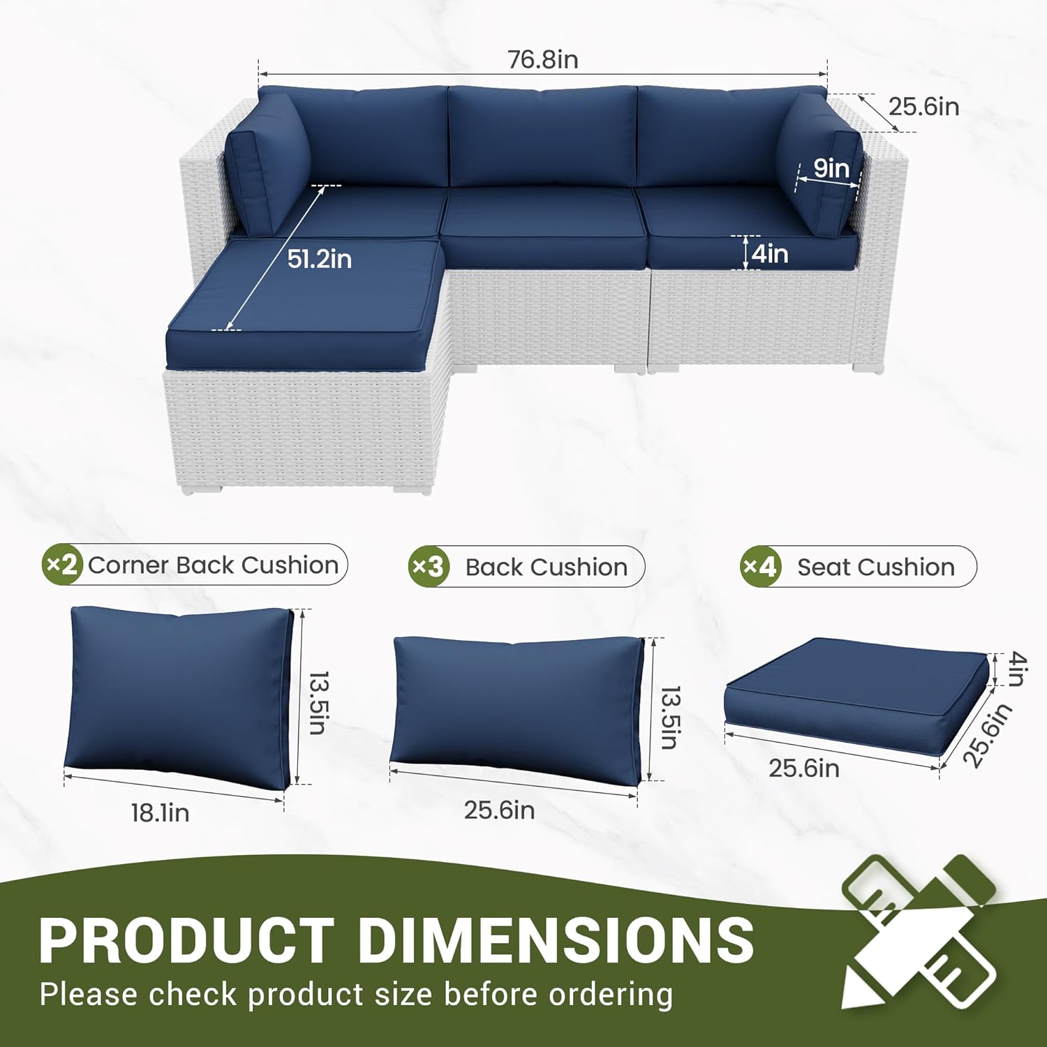 Vervangende kussens voor secti - Outdoor Furniture Replacement Fabric recensie en prijs