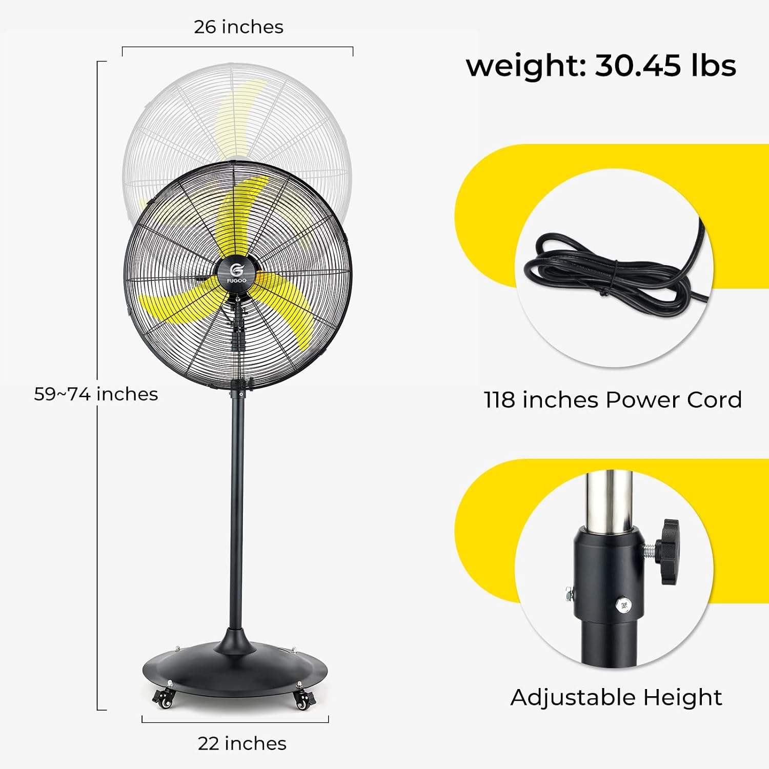 24'' Buitenventilator met osci - Outdoor Furniture Modern recensie en prijs