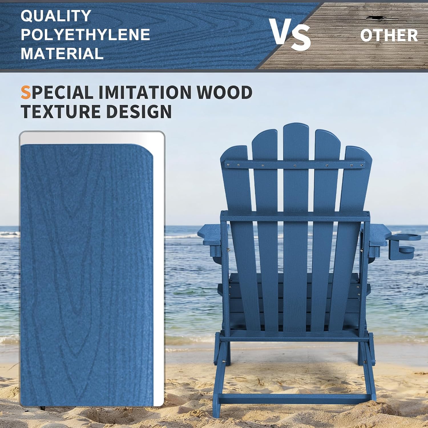 Oversized opvouwbare Adirondac - Outdoor Furniture Hdpe recensie en prijs