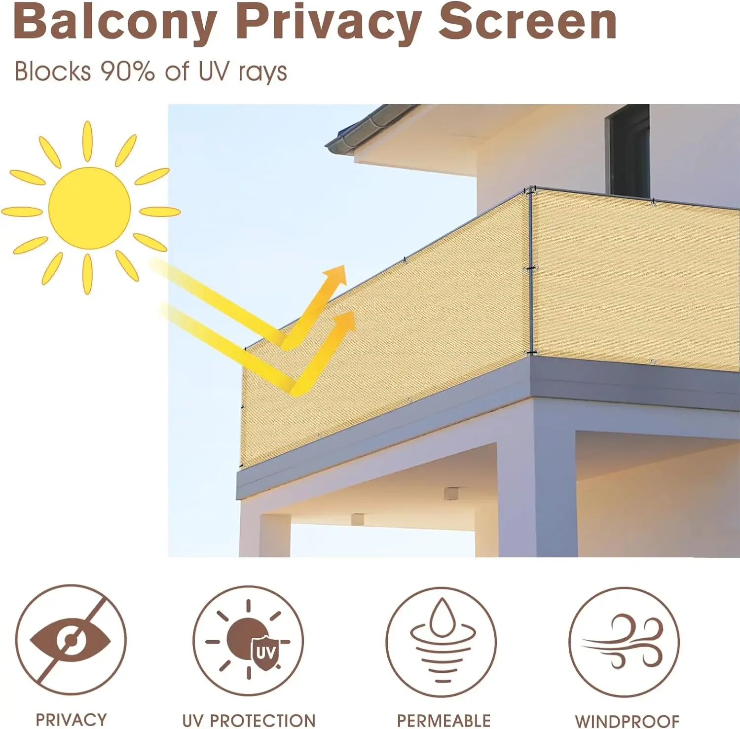 4x1M balkon privacyscherm zwar - Outdoor Furniture Hdpe recensie en prijs