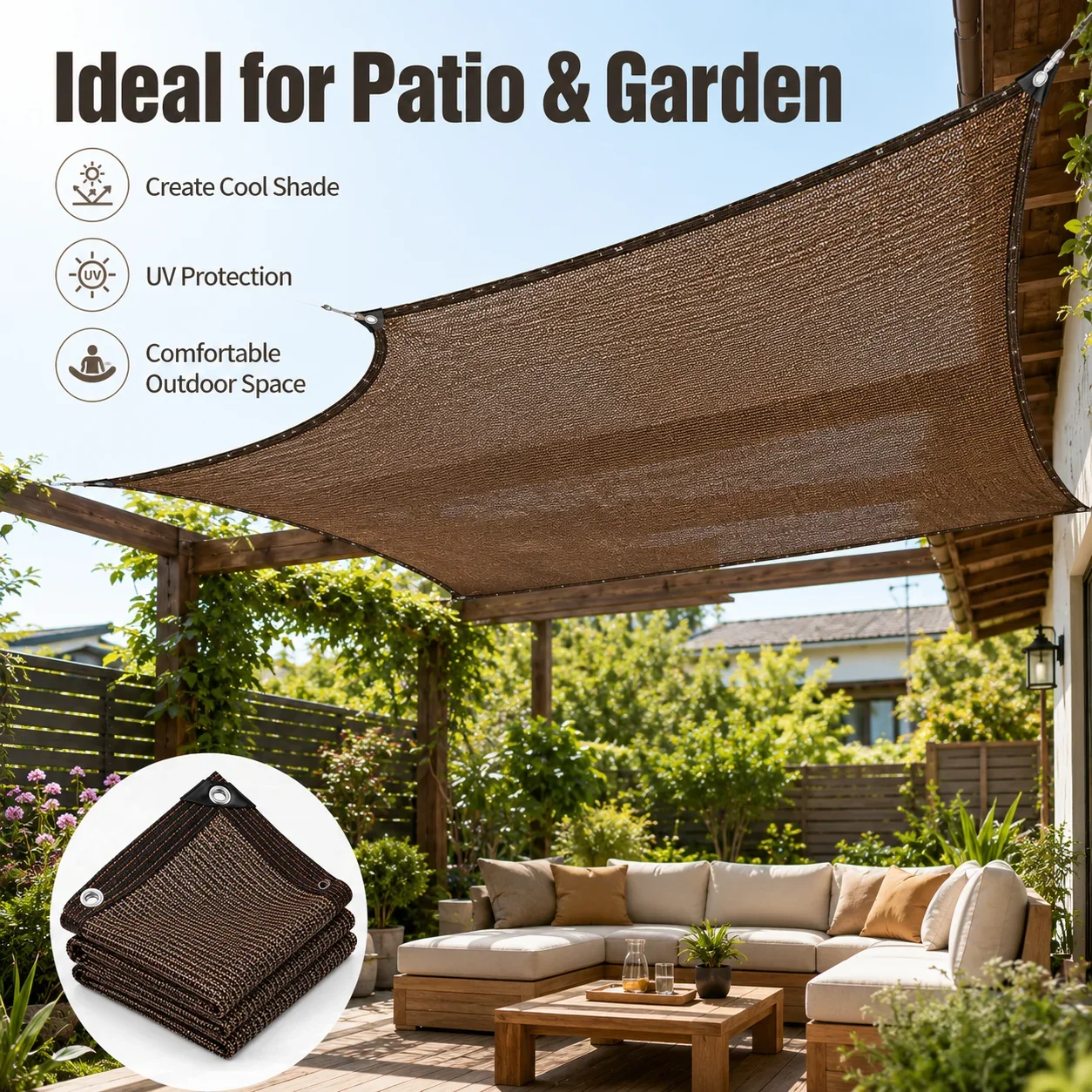 Groot schaduwnet voor de binne - Outdoor Furniture Hdpe recensie en prijs