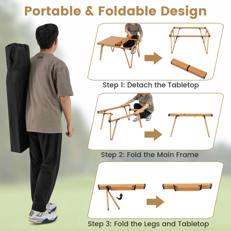 Opvouwbare picknicktafel 93 x  - Folding Picnic Table recensie en prijs
